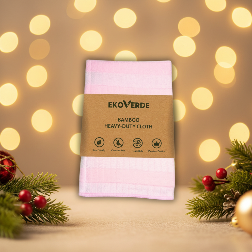 Pink Bamboo Cloth - Christmas Matched Style